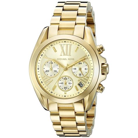 gold michael kors womens bracelet watch|Michael Kors chronograph gold.